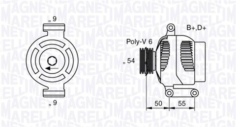 Obrázok Alternátor MAGNETI MARELLI 063358061010