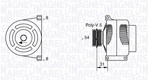 Obrázok Alternátor MAGNETI MARELLI 063377426010