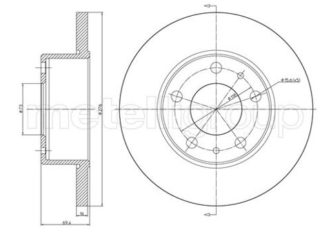 Obrázok Brzdový kotúč METELLI Zadna naprava, plne, 276mm 23-0572 (230572)