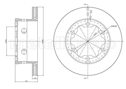 Obrázok Brzdový kotúč METELLI 285mm, vetraný 23-0645 (230645)