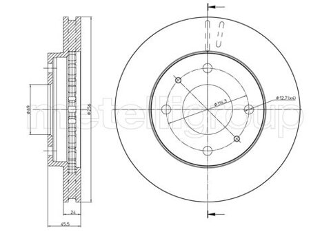 Obrázok Brzdový kotúč METELLI 256mm, vetraný 23-0653 (230653)