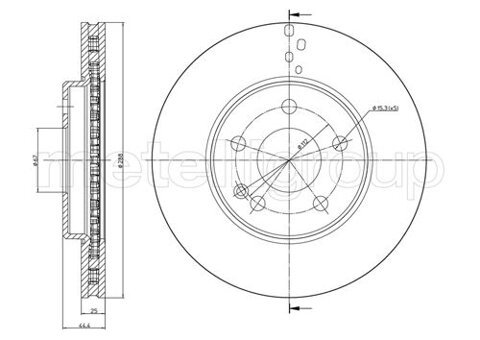 Obrázok Brzdový kotúč METELLI 23-0832C