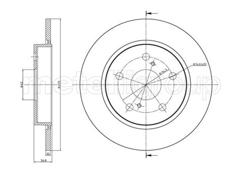 Obrázok Brzdový kotúč METELLI Zadna naprava, plne, 270mm 23-1022C (231022C)