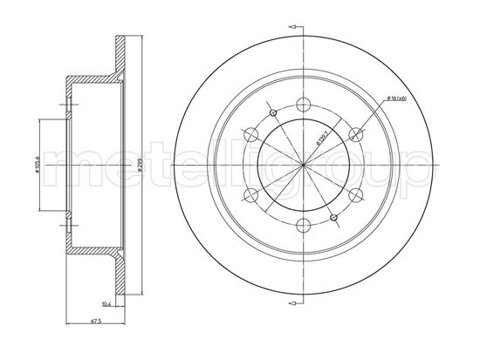 Obrázok Brzdový kotúč METELLI Zadna naprava, plne, 299mm 23-1034C (231034C)