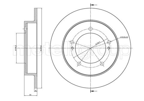 Obrázok Brzdový kotúč METELLI predna naprava, plne, 290mm 23-1096 (231096)