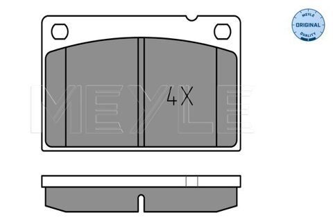 Obrázok Sada brzdových platničiek kotúčovej brzdy MEYLE GERMANY Autoparts AG 025 201 5316