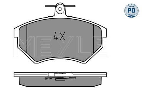 Obrázok Sada brzdových platničiek kotúčovej brzdy MEYLE GERMANY Autoparts AG 025 201 6816/PD