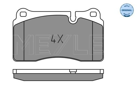 Obrázok Sada brzdových platničiek kotúčovej brzdy MEYLE GERMANY Autoparts AG 025 202 1717