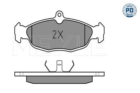 Obrázok Sada brzdových platničiek kotúčovej brzdy MEYLE GERMANY Autoparts AG 025 205 4716/PD