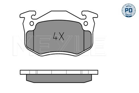 Obrázok Sada brzdových platničiek kotúčovej brzdy MEYLE GERMANY Autoparts AG 025 206 3415/PD