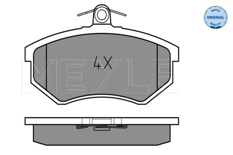 Obrázok Sada brzdových platničiek kotúčovej brzdy MEYLE GERMANY Autoparts AG 025 206 6919