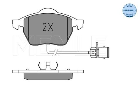 Obrázok Sada brzdových platničiek kotúčovej brzdy MEYLE GERMANY Autoparts AG 025 206 7619/W