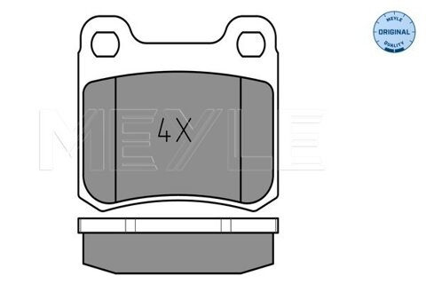 Obrázok Sada brzdových platničiek kotúčovej brzdy MEYLE GERMANY Autoparts AG 025 206 8715