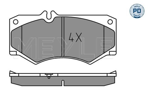 Obrázok Sada brzdových platničiek kotúčovej brzdy MEYLE GERMANY Autoparts AG 025 207 8418/PD