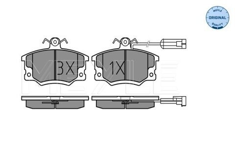 Obrázok Sada brzdových platničiek kotúčovej brzdy MEYLE GERMANY Autoparts AG 025 208 3317/W