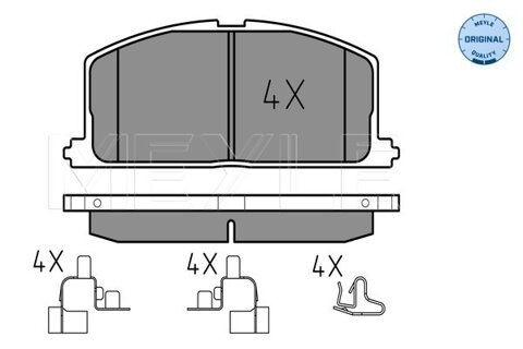 Obrázok Sada brzdových platničiek kotúčovej brzdy MEYLE GERMANY Autoparts AG 025 208 7015