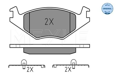 Obrázok Sada brzdových platničiek kotúčovej brzdy MEYLE GERMANY Autoparts AG 025 208 8715