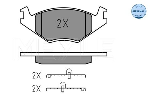 Obrázok Sada brzdových platničiek kotúčovej brzdy MEYLE GERMANY Autoparts AG 025 208 8717