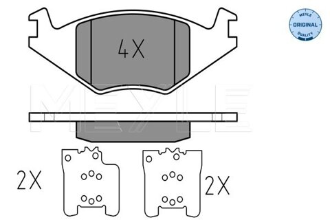 Obrázok Sada brzdových platničiek kotúčovej brzdy MEYLE GERMANY Autoparts AG 025 208 8917