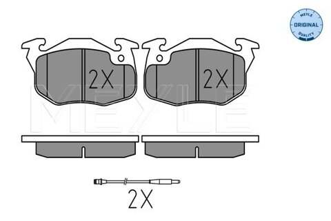 Obrázok Sada brzdových platničiek kotúčovej brzdy MEYLE GERMANY Autoparts AG 025 209 0518/W