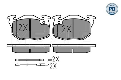 Obrázok Sada brzdových platničiek kotúčovej brzdy MEYLE GERMANY Autoparts AG 025 209 0618/PD