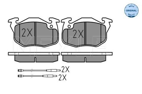 Obrázok Sada brzdových platničiek kotúčovej brzdy MEYLE GERMANY Autoparts AG 025 209 0618/W