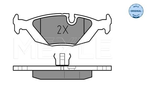 Obrázok Sada brzdových platničiek kotúčovej brzdy MEYLE GERMANY Autoparts AG 025 210 8914