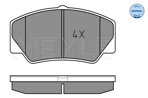 Obrázok Sada brzdových platničiek kotúčovej brzdy MEYLE GERMANY Autoparts AG 025 211 4117