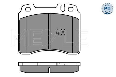 Obrázok Sada brzdových platničiek kotúčovej brzdy MEYLE GERMANY Autoparts AG 025 211 5316/PD