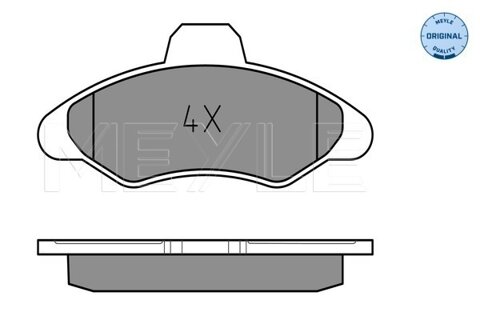 Obrázok Sada brzdových platničiek kotúčovej brzdy MEYLE GERMANY Autoparts AG 025 211 7118