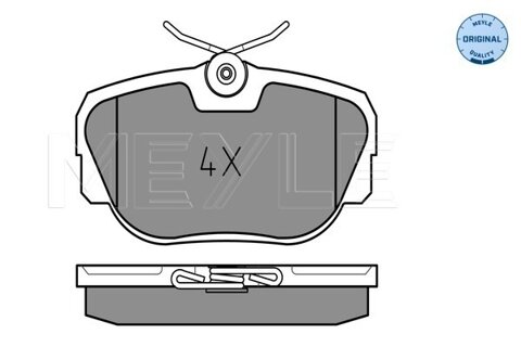 Obrázok Sada brzdových platničiek kotúčovej brzdy MEYLE GERMANY Autoparts AG 025 211 7317