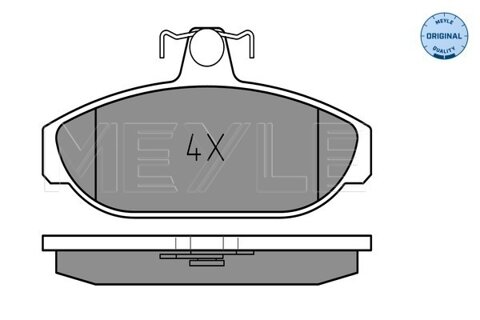 Obrázok Sada brzdových platničiek kotúčovej brzdy MEYLE GERMANY Autoparts AG 025 212 6617