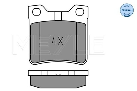 Obrázok Sada brzdových platničiek kotúčovej brzdy MEYLE GERMANY Autoparts AG 025 212 7817/W