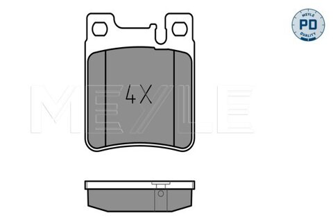 Obrázok Sada brzdových platničiek kotúčovej brzdy MEYLE GERMANY Autoparts AG 025 213 0515/PD