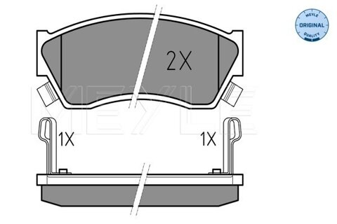 Obrázok Sada brzdových platničiek kotúčovej brzdy MEYLE GERMANY Autoparts AG 025 213 3314/W