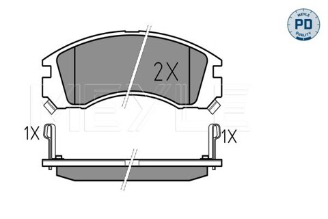 Obrázok Sada brzdových platničiek kotúčovej brzdy MEYLE GERMANY Autoparts AG 025 213 6315/PD