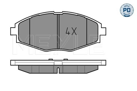 Obrázok Sada brzdových platničiek kotúčovej brzdy MEYLE GERMANY Autoparts AG 025 232 4117/PD