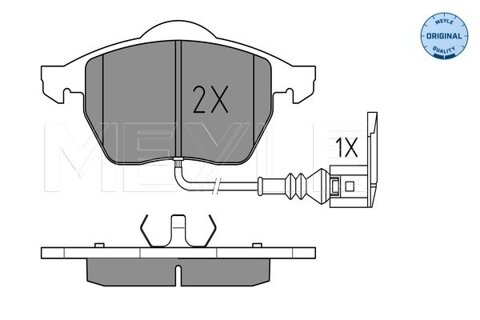 Obrázok Sada brzdových platničiek kotúčovej brzdy MEYLE GERMANY Autoparts AG 025 233 9219/W