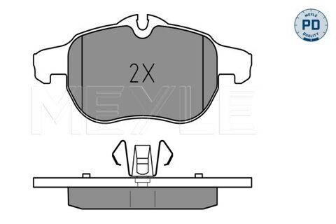 Obrázok Sada brzdových platničiek kotúčovej brzdy MEYLE GERMANY Autoparts AG 025 234 0220/PD