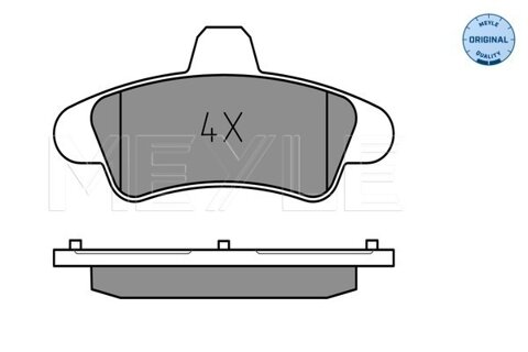 Obrázok Sada brzdových platničiek kotúčovej brzdy MEYLE GERMANY Autoparts AG 025 234 1015/A