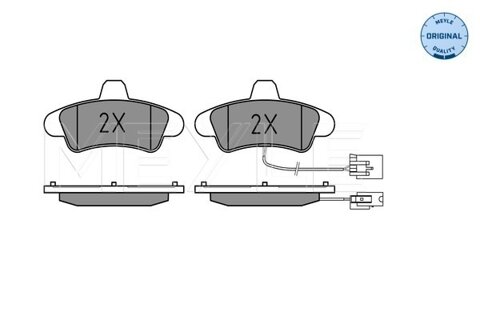 Obrázok Sada brzdových platničiek kotúčovej brzdy MEYLE GERMANY Autoparts AG 025 234 1015/B