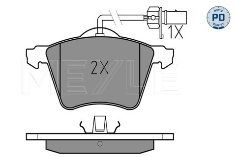 Obrázok Sada brzdových platničiek kotúčovej brzdy MEYLE GERMANY Autoparts AG 025 234 1819/PD