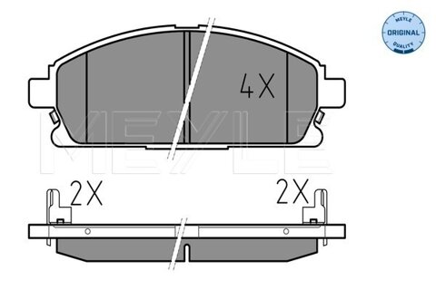 Obrázok Sada brzdových platničiek kotúčovej brzdy MEYLE GERMANY Autoparts AG 025 234 2016/W