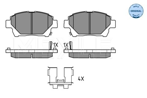 Obrázok Sada brzdových platničiek kotúčovej brzdy MEYLE GERMANY Autoparts AG 025 235 1015/W