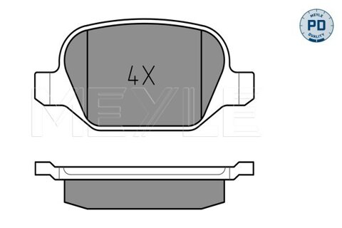 Obrázok Sada brzdových platničiek kotúčovej brzdy MEYLE GERMANY Autoparts AG 025 235 1716/PD