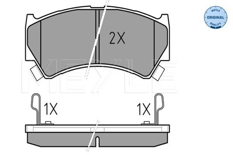 Obrázok Sada brzdových platničiek kotúčovej brzdy MEYLE GERMANY Autoparts AG 025 237 9515/W