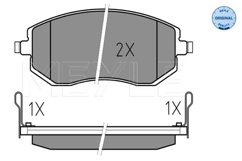 Obrázok Sada brzdových platničiek kotúčovej brzdy MEYLE GERMANY Autoparts AG 025 238 6517/W