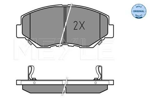 Obrázok Sada brzdových platničiek kotúčovej brzdy MEYLE GERMANY Autoparts AG 025 238 6817