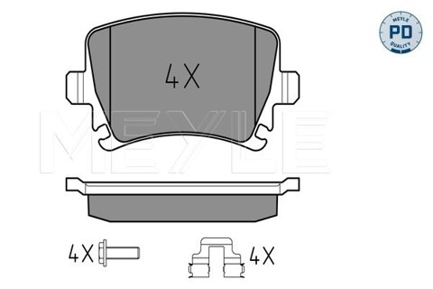 Obrázok Sada brzdových platničiek kotúčovej brzdy MEYLE GERMANY Autoparts AG 025 239 1417/PD