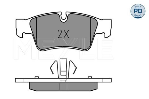 Obrázok Sada brzdových platničiek kotúčovej brzdy MEYLE GERMANY Autoparts AG 025 239 2318/PD